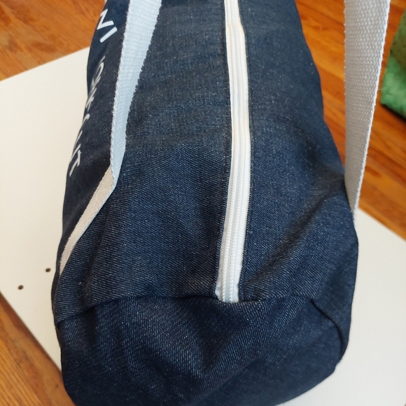 "Will Workout for Cupcakes" Duffle Bag Denim w/ Handles. ( Bag C) - Picture 3 of 6